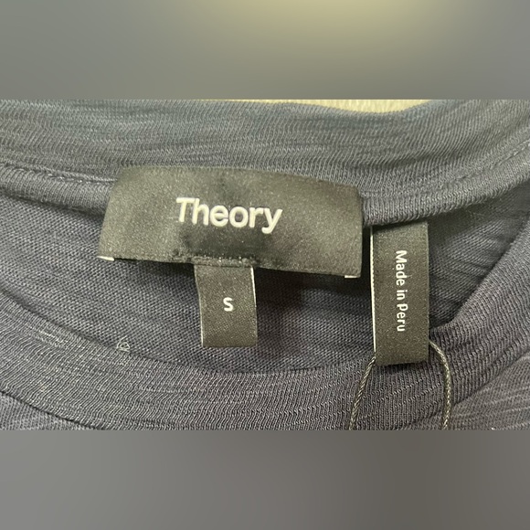 New Women’s Theory Tiny Tee 2 Nebulous Pure Nocturne Navy Size S Short Sleeve - Picture 2 of 5